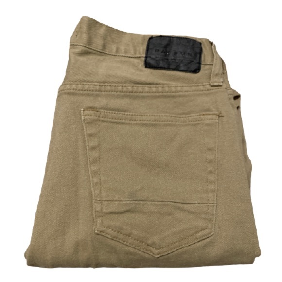 PACSUN MENS Slim Khaki Jeans Sz 32x34 - Picture 2 of 6
